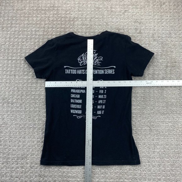 INKED Villain Art Shirt Women Large L Black Tattoo Art Convention Series 2014 - Picture 7 of 9